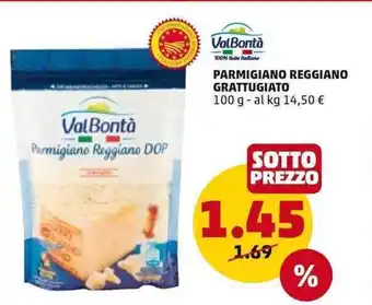 PENNY ValBontà Parmigiano Reggiano Grattugiato 100 g offerta