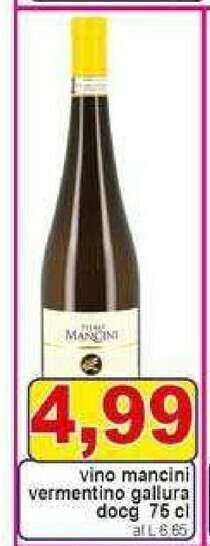 Gros Mancini Vino bianco offerta