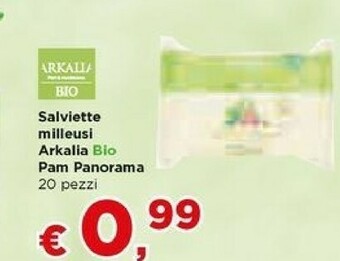 Metà Pam Panorama Salviette Milleusi Arkalia Bio offerta