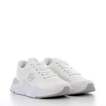 Enrico coveri - powel mesh mirror sneakers bianca in tela con soletta memory soft