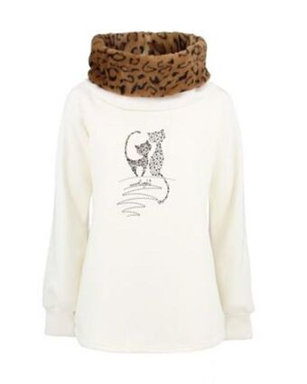 Globo Moda My jewels - donna felpa con zip e cappuccio gatti offerta