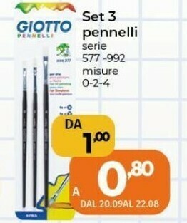 Orizzonte Giotto Pennelli offerta