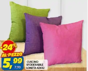 Risparmio Casa Cuscino Sfoderabile Loneta 42x42 offerta