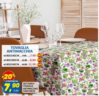 Risparmio Casa Butterfly Tovaglia Antimacchia 140x140cm offerta