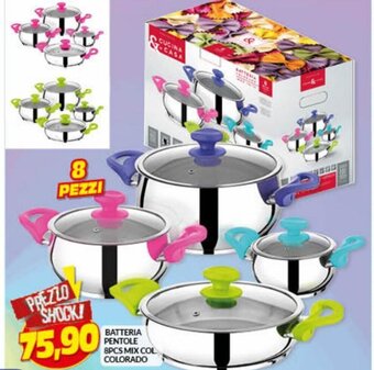 Risparmio Casa Batteria Pentole 8pcs Mix Col. Colorado offerta