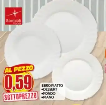 Risparmio Casa Bormioli Rocco Ebro Piatto Dessert, Fondo, Piano offerta