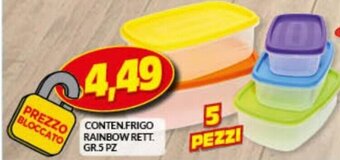 Risparmio Casa Conten. Frigo Rainbow Rett. gr. 5 pz offerta