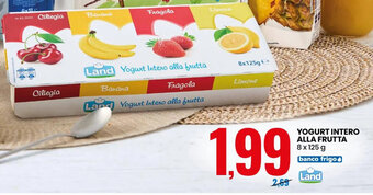 Eurospin Land Yogurt Intero Alla Frutta 8 x 125 g offerta