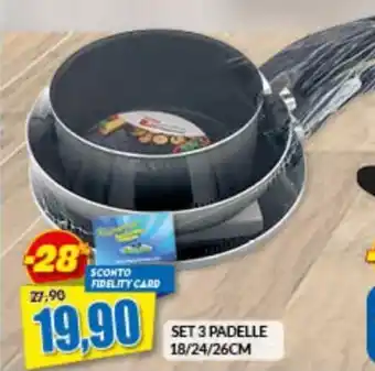 Risparmio Casa Accademia mugnano Set 3 Padelle 18/24/26cm offerta