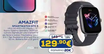 Euronics Amazfit Smartwatch GTS 3 offerta