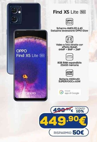 Euronics Oppo Find X5 Lite 5G offerta