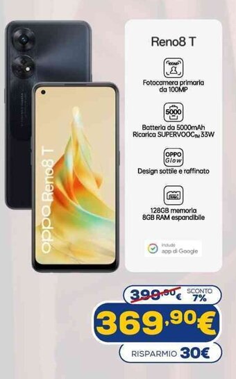 Euronics Oppo Reno8 T offerta