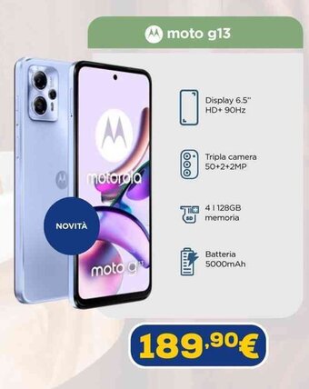 Euronics Motorola moto g13 offerta