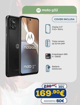 Euronics Motorola moto g32 offerta