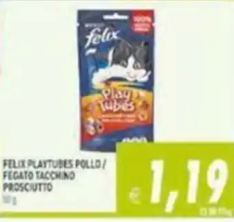 Pim Supermercati Felix Play Tubes Pollo/Fegato Tacchino Prosciutto offerta