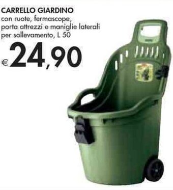 Bennet Carrello Giardino Con Ruote, Fermascope, Porta Attrezzi e Maniglie Laterali Per Sollevamento l 50 offerta