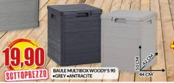 Risparmio Casa Baule Multibox Woody's 90 Grey/Antracite offerta