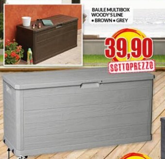 Risparmio Casa Baule Multibox Woody's Line Brown/Grey offerta