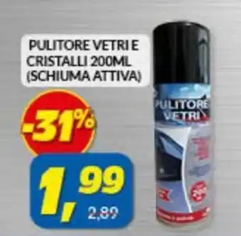 Pulitore Vetri e Cristalli 200ml (Schiuma Attiva)