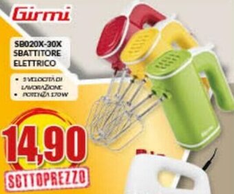 Risparmio Casa Girmi SB020X-30X Sbattitore Elettrico offerta
