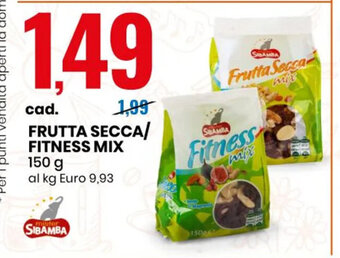 Eurospin Frutta Secca/Fitness Mix 150 g offerta