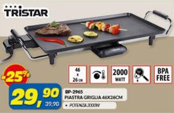 Tristar BP-2965 Piastra Griglia 46x26cm