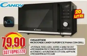 Risparmio Casa Candy CMGA20TNDB Microonde Superficie Piana con Grill offerta