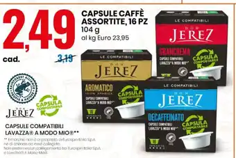 Eurospin Capsule Caffè Assortite, 16 PZ 104 g offerta