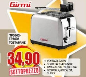 Risparmio Casa Girmi TP5602-TP5606 Tostapane offerta
