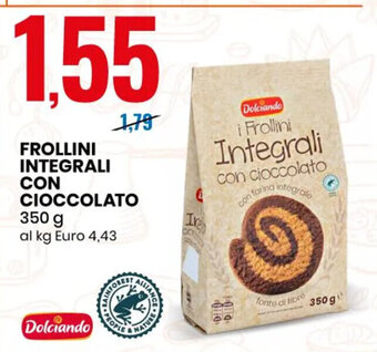 Eurospin Frollini Integrali Con Cioccolato 350 g offerta