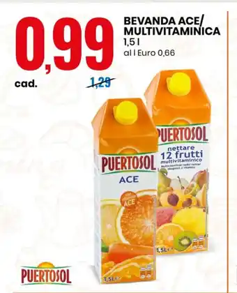 Eurospin Puertosol ACE Bevanda/ Multivitaminica 1,5L offerta