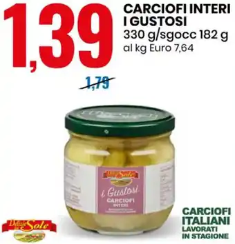 Carciofi Intero I Gustosi 330 g/sgocc 182 g
