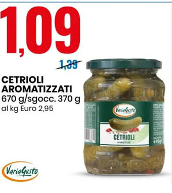 Eurospin VariaGusto Cetrioli Aromatizzati 670 g/sgocc. 370 g offerta