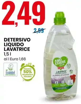 Eurospin Amo Essere Eco Detersivo Liquido Lavatrice 1,5 l offerta