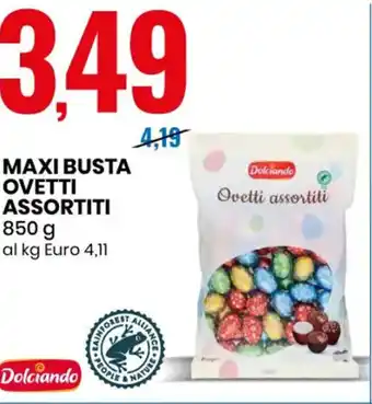 Eurospin Dolciando Maxi Busta Ovetti Assortiti 850 g offerta