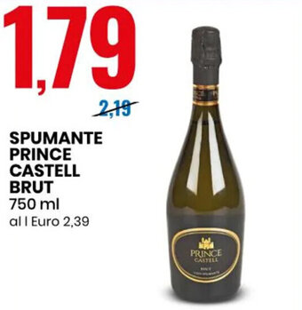 Eurospin Spumante Prince Castell Brut 750 ml offerta