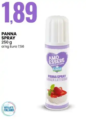 Eurospin Amo Essere Senza Lattosio Panna Spray 250 g offerta