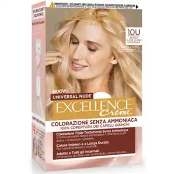 Excellence creme universal nude senza ammoniaca 10u biondo ultra chiaro