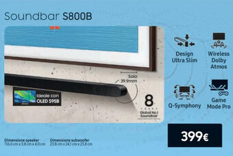 Euronics Samsung Soundbar S800B offerta