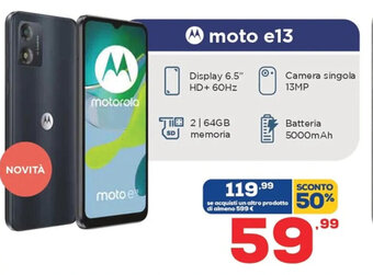 Euronics Motorola moto e13 offerta
