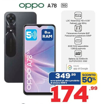 Euronics Oppo A78 5G offerta