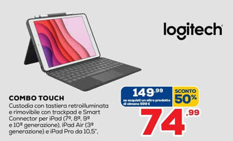 Euronics Logitech Combo Touch offerta
