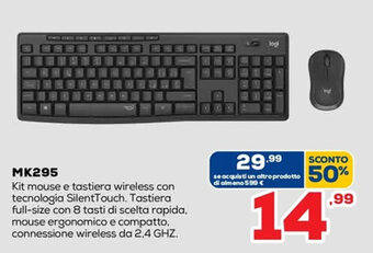 Euronics Logitech MK295 offerta