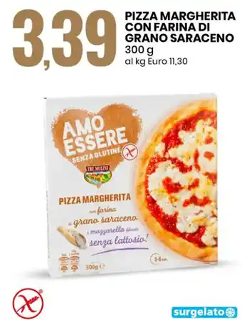 Eurospin Amo Essere Senza Glutine Pizza Margherita Con Farina di Grano Saraceno  300 g offerta
