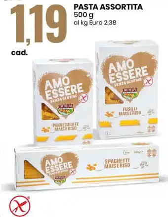 Eurospin Amo Essere Senza Glutine Pasta Assortita 500 g offerta