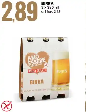 Eurospin Amo Essere Senza Glutine Birra 3 x 330 ml offerta