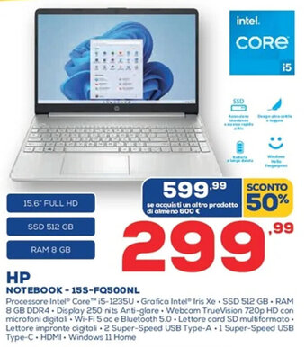 Euronics HP Notebook - 15S-FQ500NL offerta