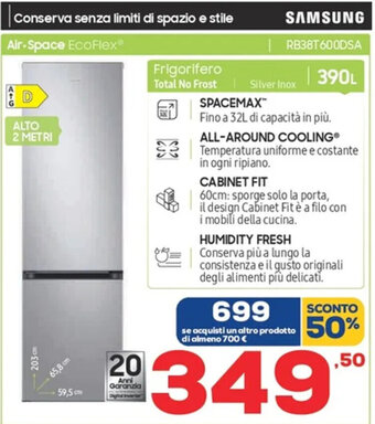 Euronics Samsung Frigorifero Total No Frost RB38T600DSA offerta