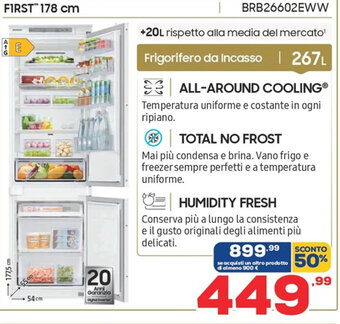 Euronics Samsung Frigorifero da Incasso BRB26602EWW offerta