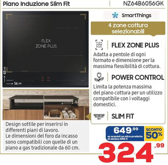 Euronics Samsung Piano Induzione Slim Fit NZ64B6056GK offerta